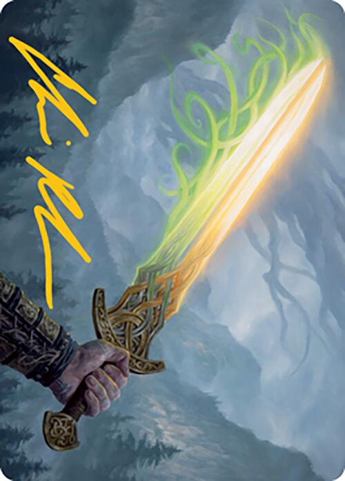 Sword of Hearth and Home Art Card (Gold-Stamped Signature) [Modern Horizons 2 Art Series] | Cracking-Singles