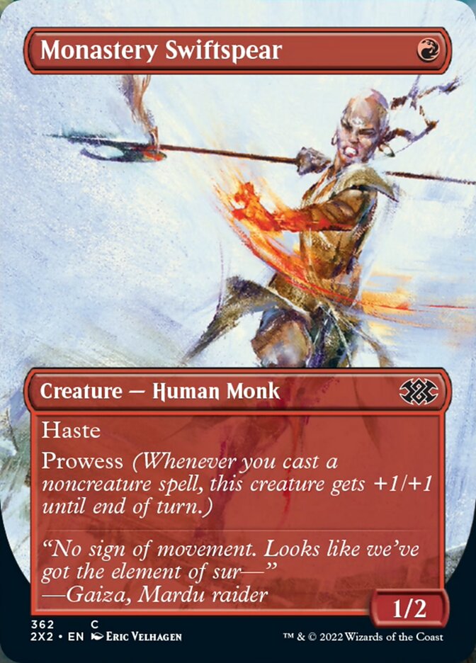 Monastery Swiftspear (Borderless Alternate Art) [Double Masters 2022] | Cracking-Singles