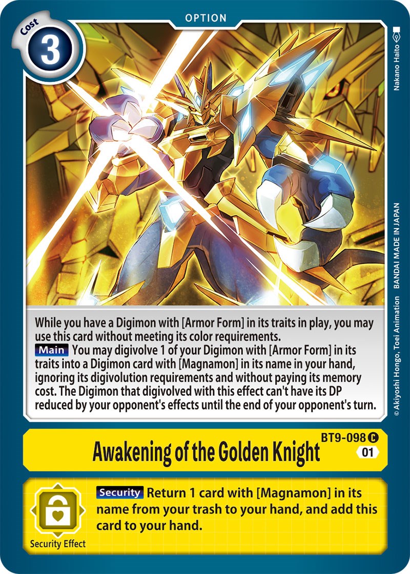 Awakening of the Golden Knight [BT9-098] [X Record] | Cracking-Singles