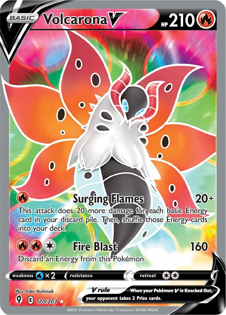 Volcarona V (170/203) [Sword & Shield: Evolving Skies] | Cracking-Singles