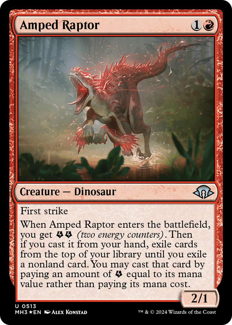 Amped Raptor (Ripple Foil) [Modern Horizons 3] | Cracking-Singles