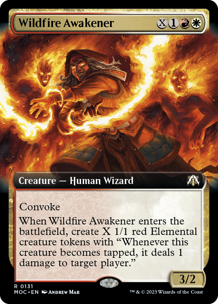 Wildfire Awakener (Extended Art) [March of the Machine Commander] | Cracking-Singles