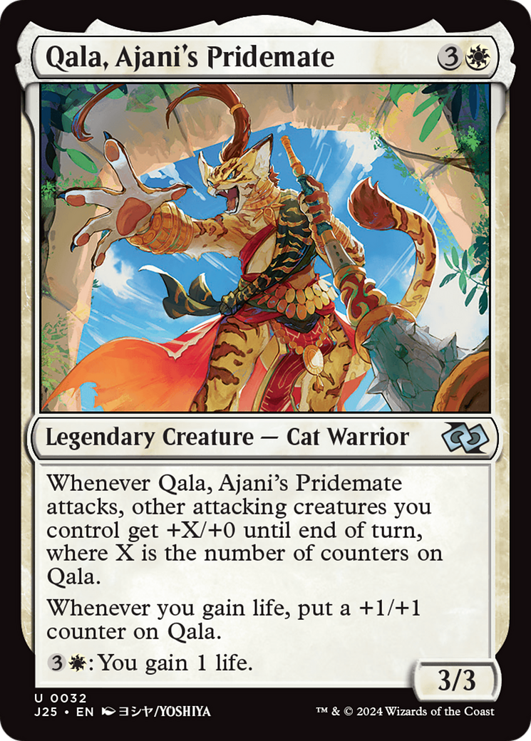 Qala, Ajani's Pridemate (Anime) [Foundations Jumpstart] | Cracking-Singles