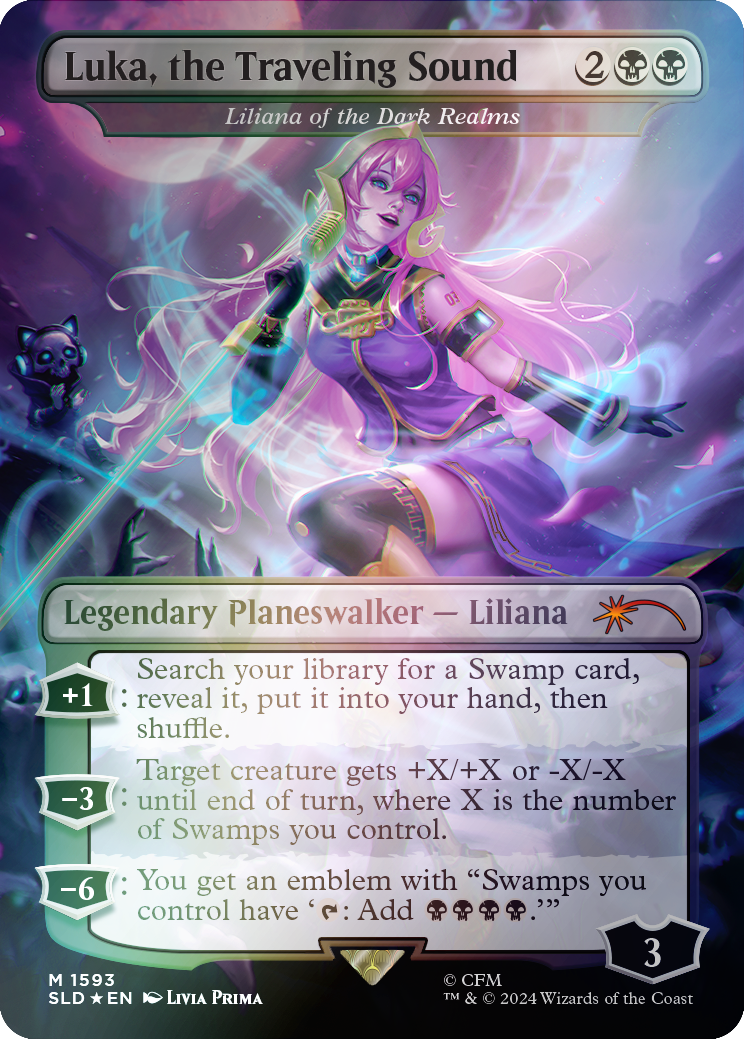 Luka, the Traveling Sound - Liliana of the Dark Realms (Rainbow Foil) [Secret Lair Drop Series] | Cracking-Singles