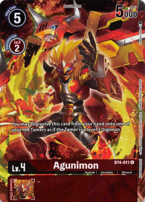 Agunimon [BT4-011] (Tamer's Evolution Box 2) [Great Legend Promos] | Cracking-Singles