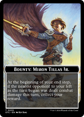 Bounty: Miron Tillas Jr. // Bounty Rules Double-Sided Token [Outlaws of Thunder Junction Commander Tokens] | Cracking-Singles