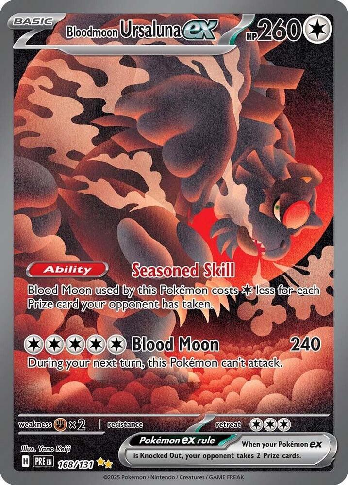 Bloodmoon Ursaluna ex (168/131) [Scarlet & Violet: Prismatic Evolutions] | Cracking-Singles