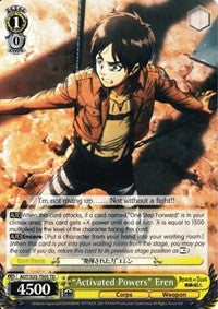 "Activated Powers" Eren (AOT/S35-TE05 TD) [Attack on Titan] | Cracking-Singles