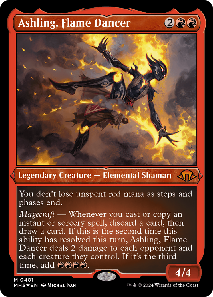 Ashling, Flame Dancer (Foil Etched) [Modern Horizons 3] | Cracking-Singles