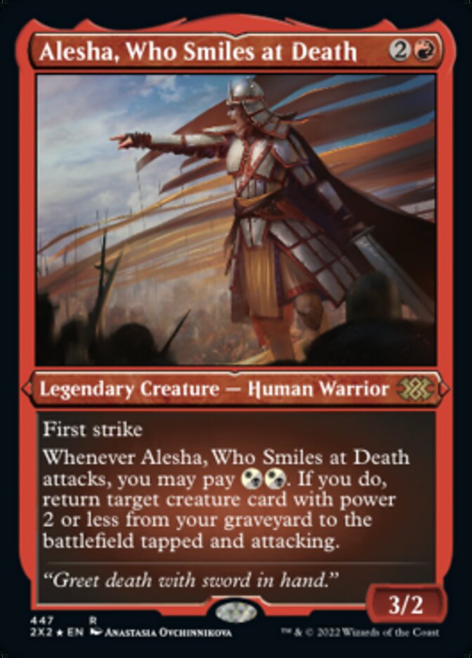 Alesha, Who Smiles at Death (Foil Etched) [Double Masters 2022] | Cracking-Singles