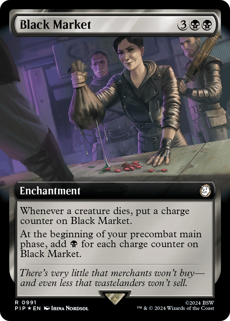 Black Market (Extended Art) (Surge Foil) [Fallout] | Cracking-Singles