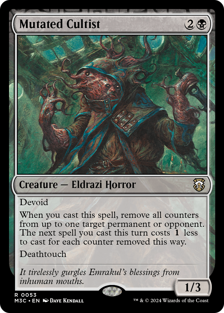 Mutated Cultist (Ripple Foil) [Modern Horizons 3 Commander] | Cracking-Singles