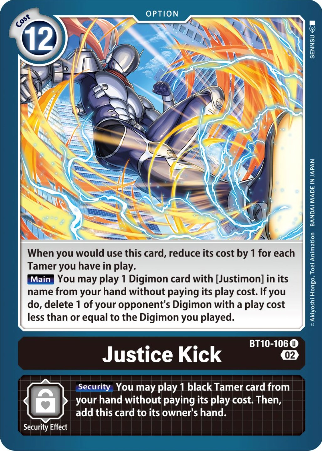 Justice Kick [BT10-106] [Xros Encounter] | Cracking-Singles