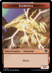 Human Soldier // Elemental (0025) Double-Sided Token [Commander Masters Tokens] | Cracking-Singles