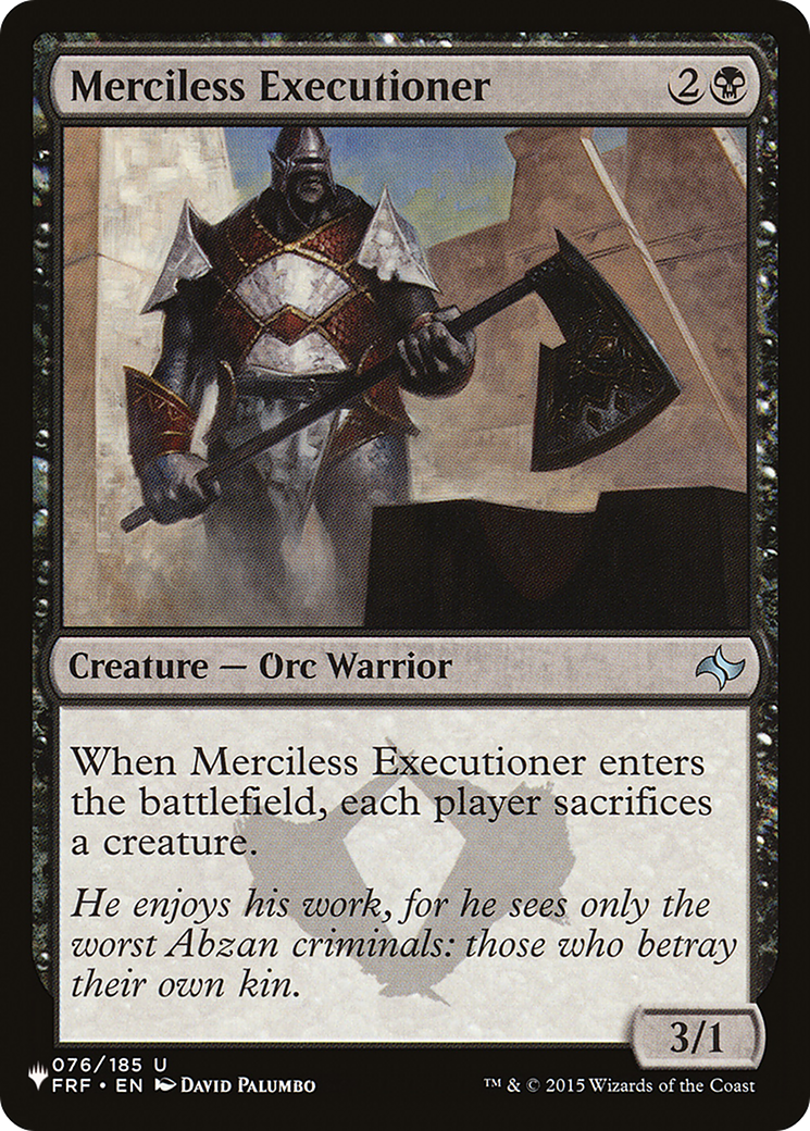 Merciless Executioner [The List] | Cracking-Singles