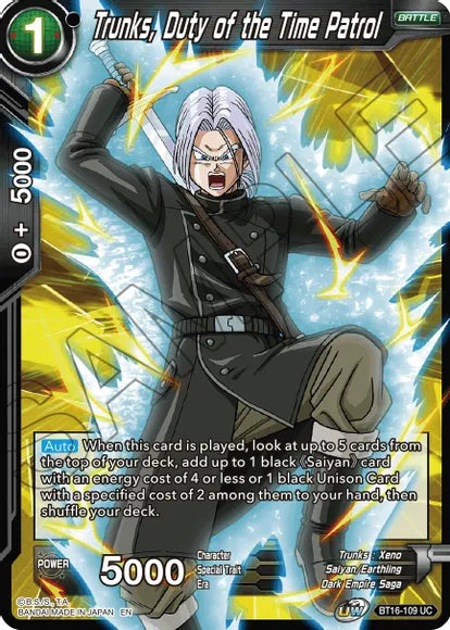 Trunks, Duty of the Time Patrol (BT16-109) [Realm of the Gods] | Cracking-Singles