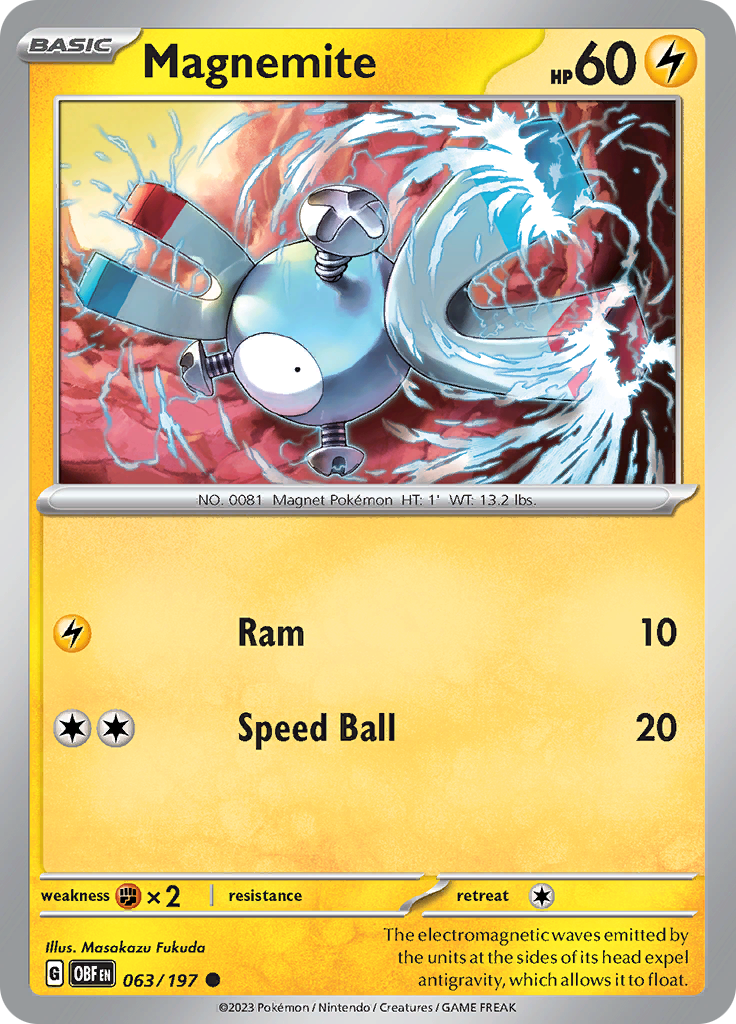 Magnemite (063/197) [Scarlet & Violet: Obsidian Flames] | Cracking-Singles