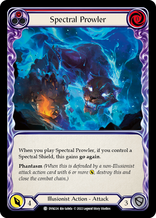 Spectral Prowler (Red) [DYN224] (Dynasty)  Rainbow Foil | Cracking-Singles