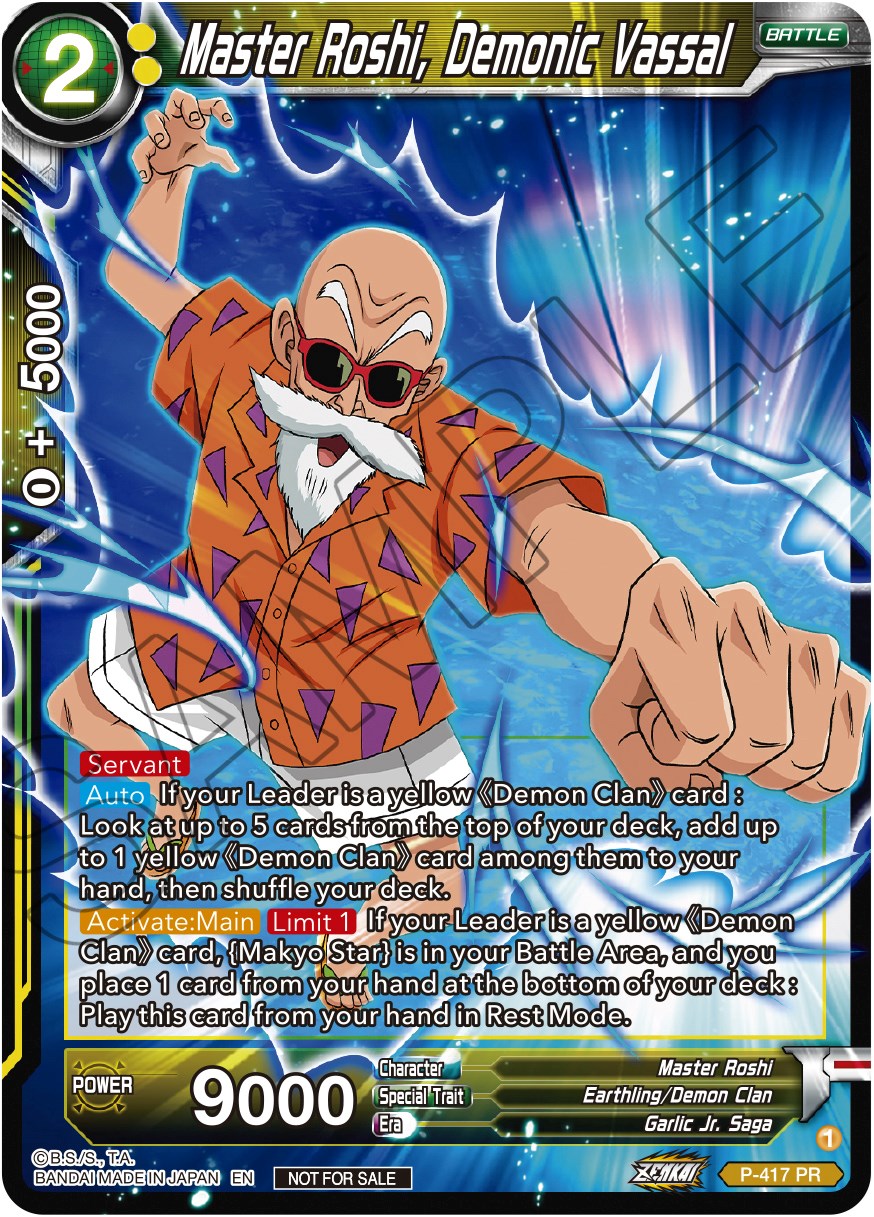 Master Roshi, Demonic Vassal (Zenkai Series Tournament Pack Vol.1) (P-417) [Tournament Promotion Cards] | Cracking-Singles