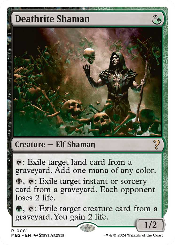 Deathrite Shaman (White Border) [Mystery Booster 2] | Cracking-Singles