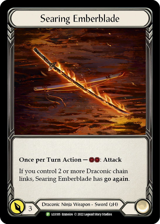 Searing Emberblade [LGS105] (Promo)  Cold Foil | Cracking-Singles