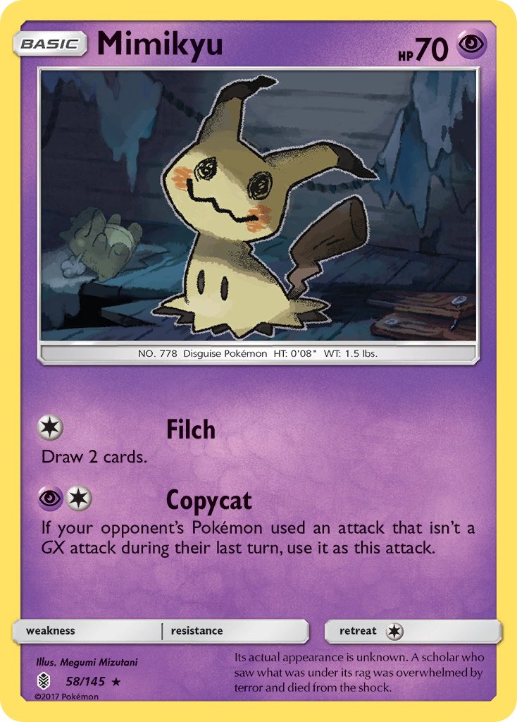 Mimikyu (58/145) (Theme Deck Exclusive) [Sun & Moon: Guardians Rising] | Cracking-Singles