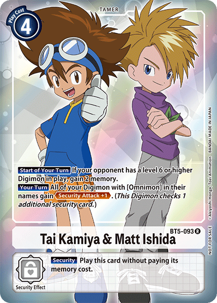 Tai Kamiya & Matt Ishida [BT5-093] (Buy-A-Box Promo) [Battle of Omni Promos] | Cracking-Singles