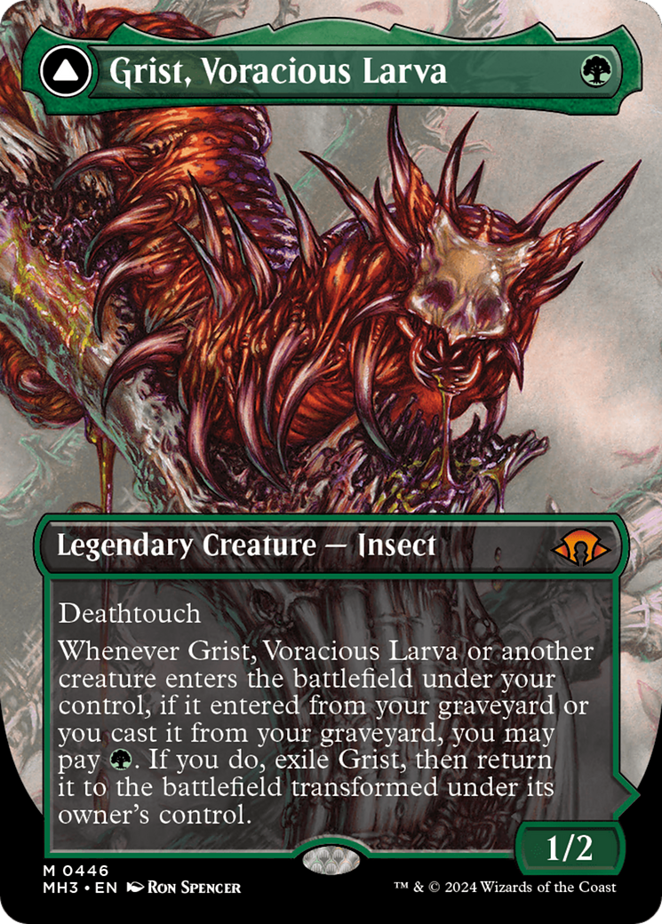 Grist, Voracious Larva // Grist, the Plague Swarm (Borderless) [Modern Horizons 3] | Cracking-Singles