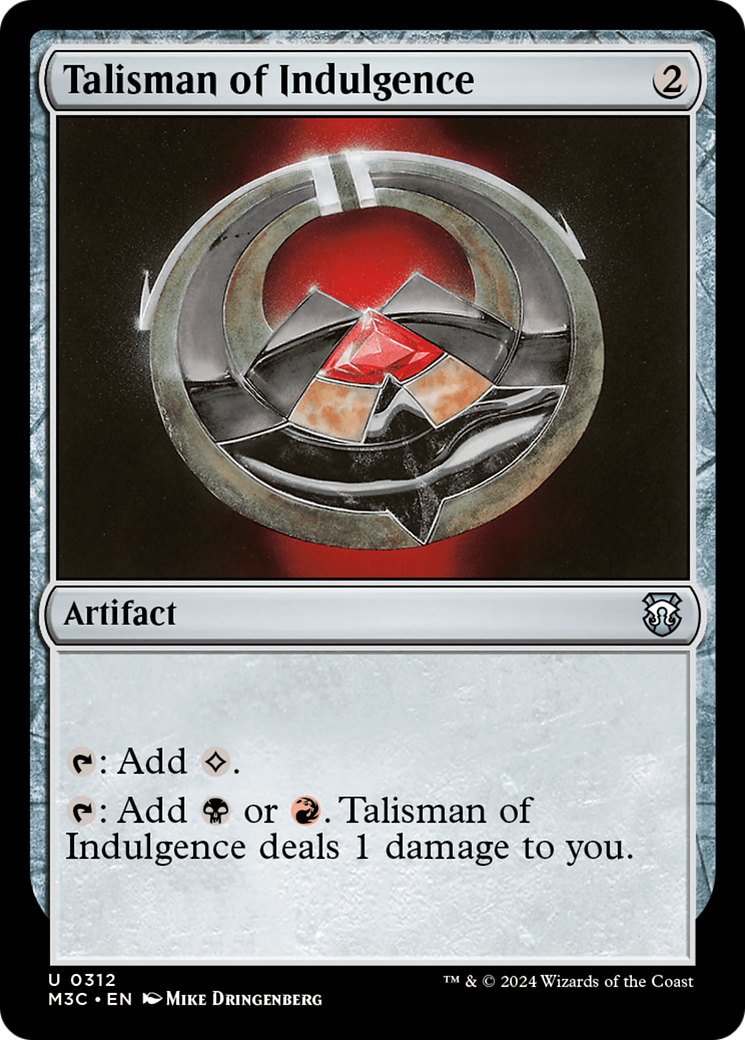 Talisman of Indulgence (Ripple Foil) [Modern Horizons 3 Commander] | Cracking-Singles