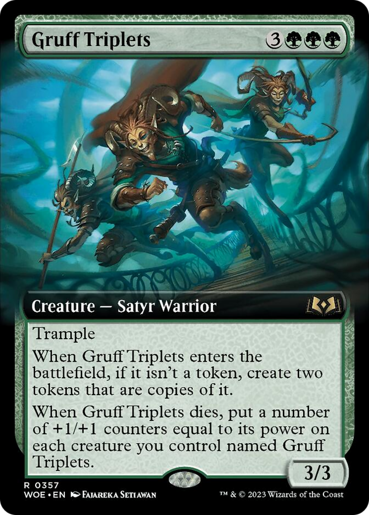 Gruff Triplets (Extended Art) [Wilds of Eldraine] | Cracking-Singles