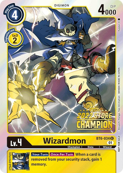 Wizardmon [BT6-034] (2022 Store Champion) [Double Diamond Promos] | Cracking-Singles