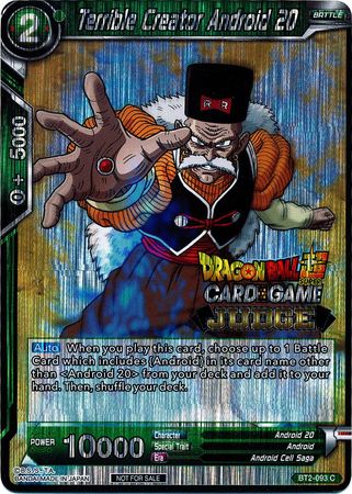 Terrible Creator Android 20 (BT2-093) [Judge Promotion Cards] | Cracking-Singles