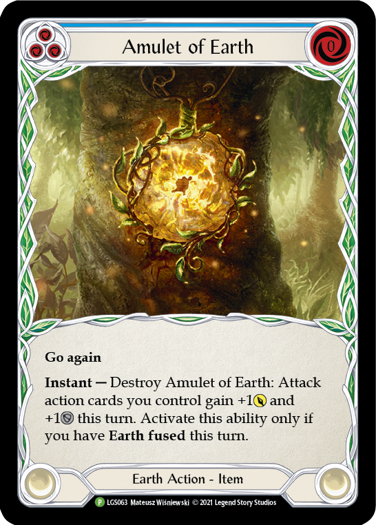 Amulet of Earth [LGS063] (Promo)  Cold Foil | Cracking-Singles