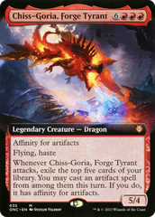 Chiss-Goria, Forge Tyrant (Extended Art) [Phyrexia: All Will Be One Commander] | Cracking-Singles