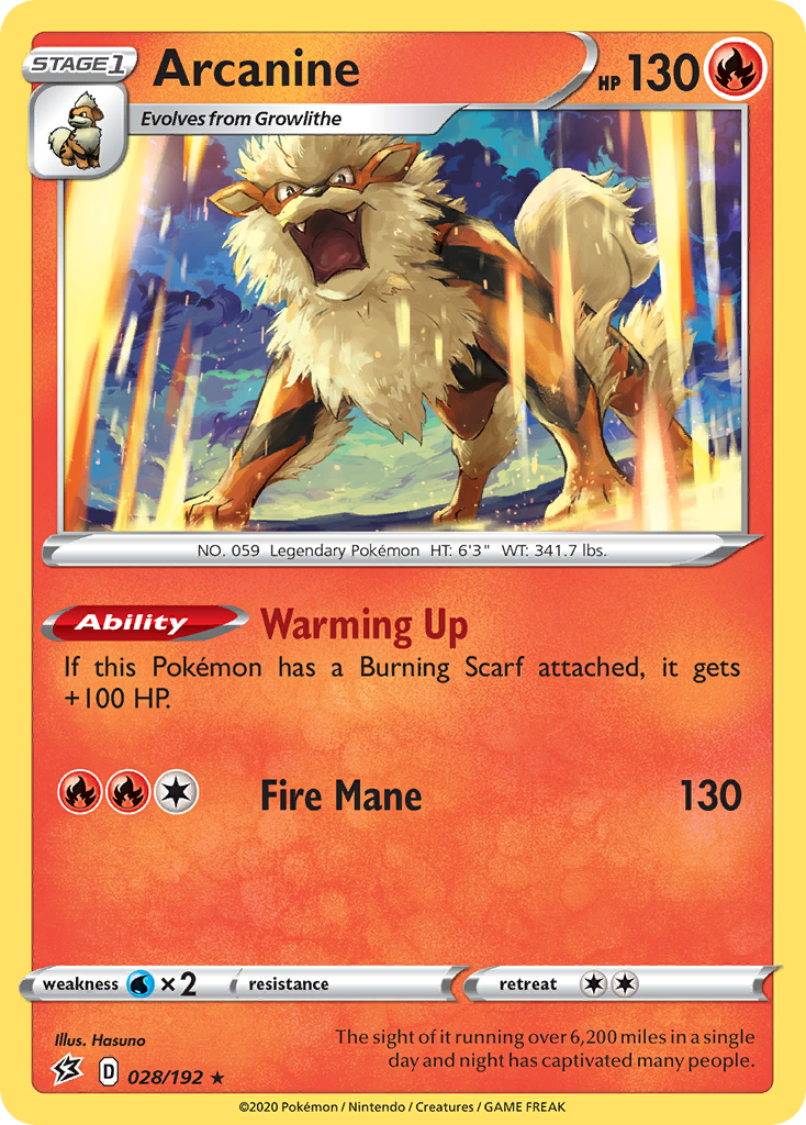 Arcanine (028/192) [Sword & Shield: Rebel Clash] | Cracking-Singles