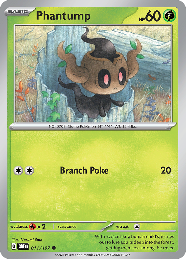 Phantump (011/197) [Scarlet & Violet: Obsidian Flames] | Cracking-Singles