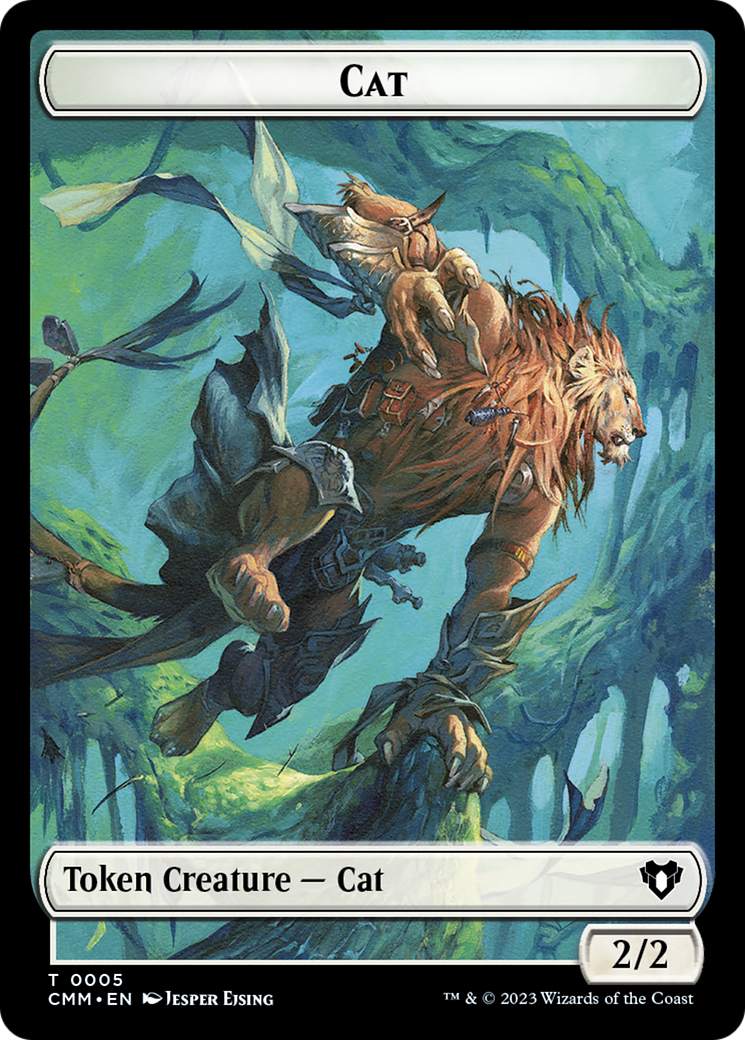 Clue // Cat (0005) Double-Sided Token [Commander Masters Tokens] | Cracking-Singles