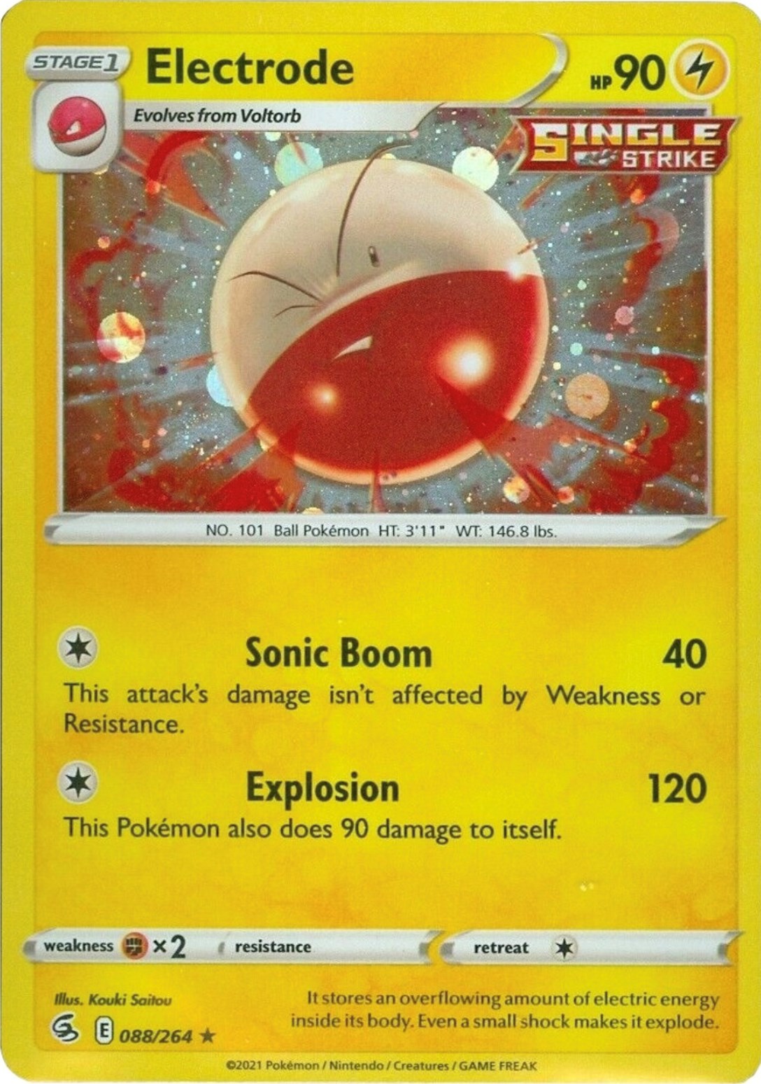 Electrode (088/264) (Cosmos Holo) [Sword & Shield: Fusion Strike] | Cracking-Singles