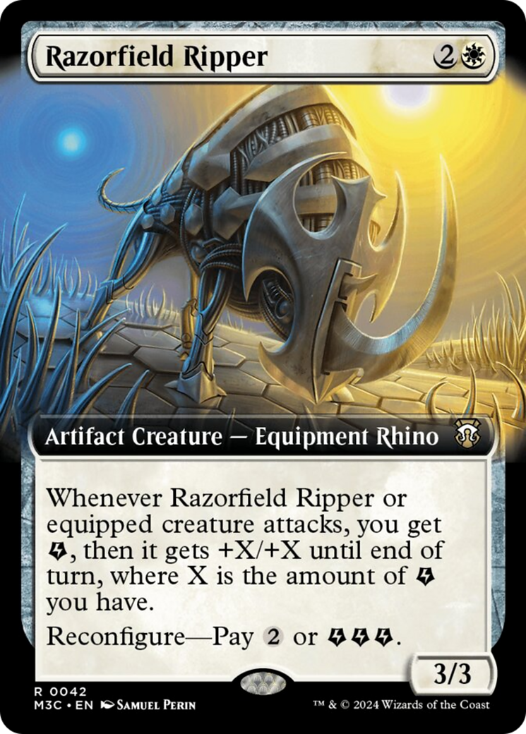 Razorfield Ripper (Extended Art) (Ripple Foil) [Modern Horizons 3 Commander] | Cracking-Singles