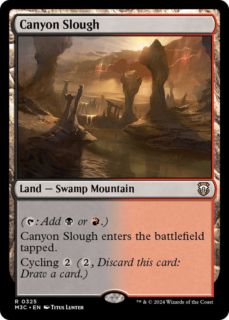 Canyon Slough (Ripple Foil) [Modern Horizons 3 Commander] | Cracking-Singles