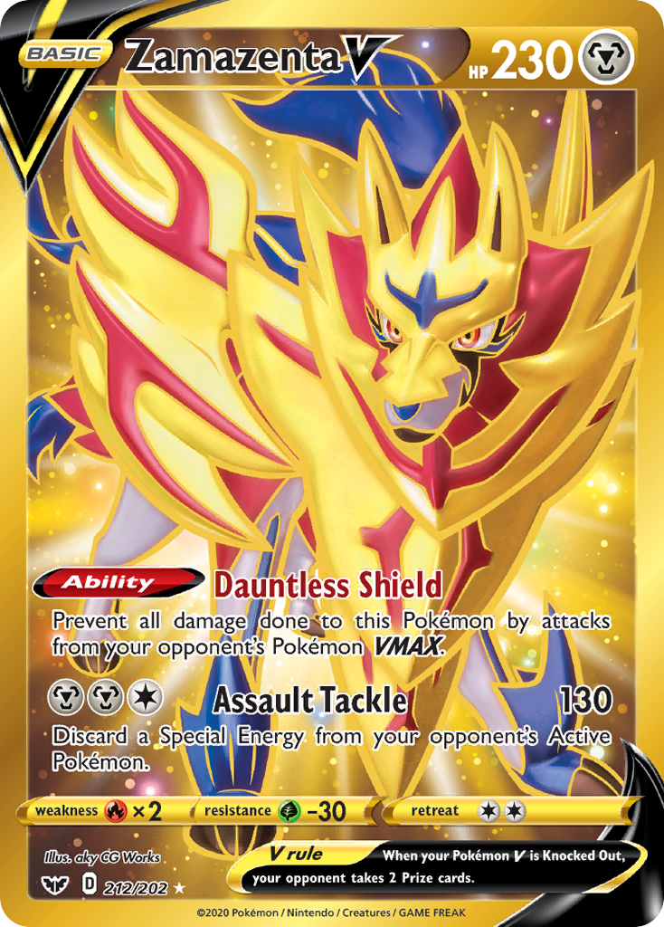 Zamazenta V (212/202) [Sword & Shield: Base Set] | Cracking-Singles