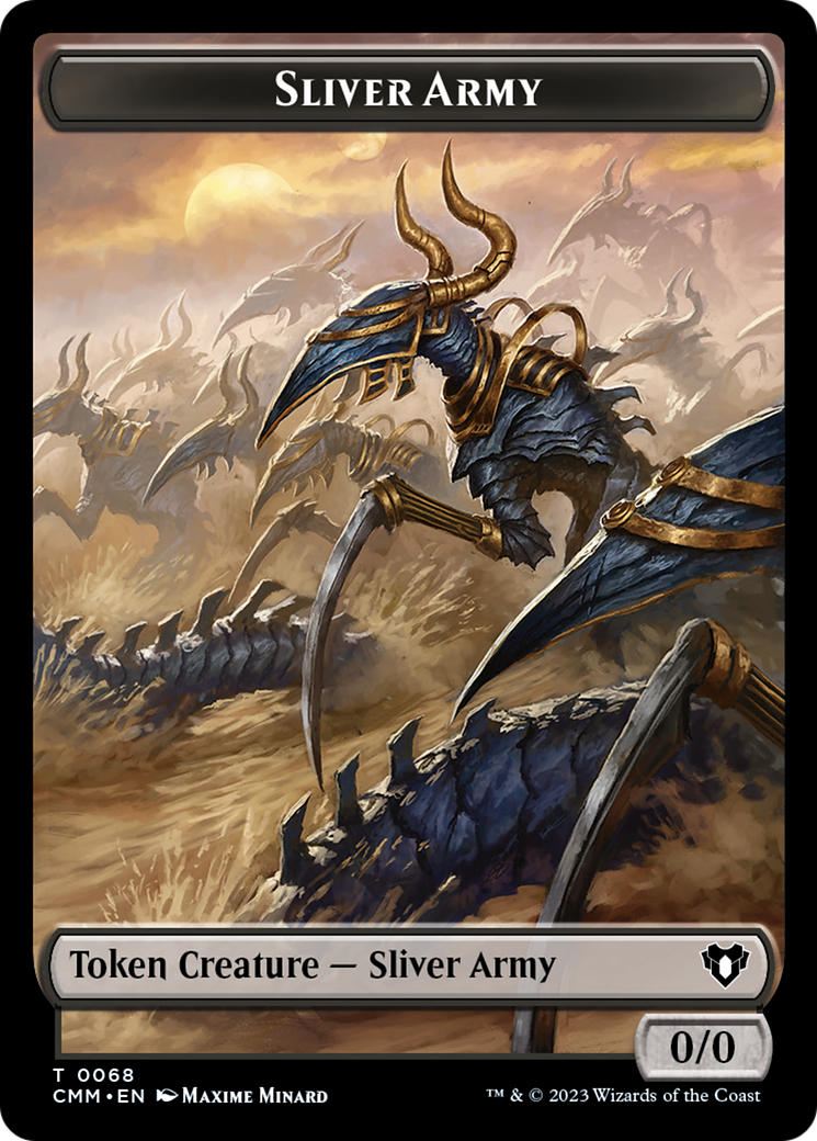 Sliver Army // Sliver Double-Sided Token [Commander Masters Tokens] | Cracking-Singles