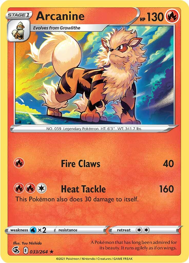 Arcanine (033/264) [Sword & Shield: Fusion Strike] | Cracking-Singles