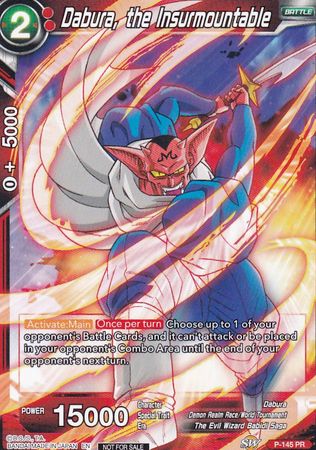 Dabura, the Insurmountable (Power Booster: World Martial Arts Tournament) (P-145) [Promotion Cards] | Cracking-Singles