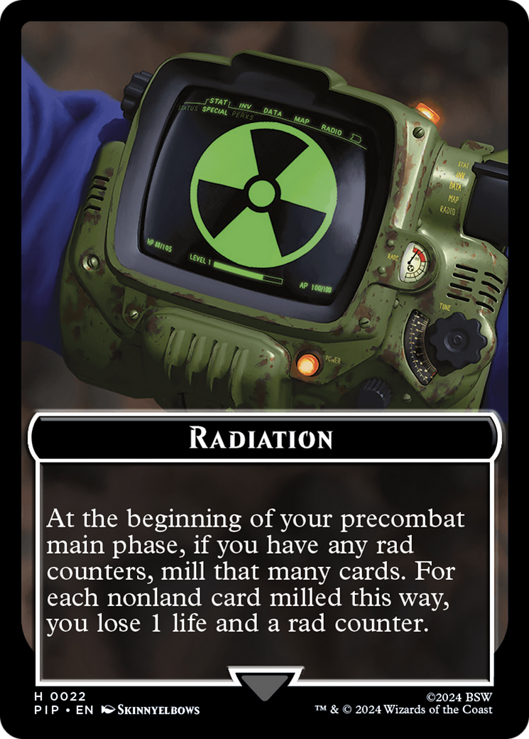 Radiation // Alien Double-Sided Token [Fallout Tokens] | Cracking-Singles