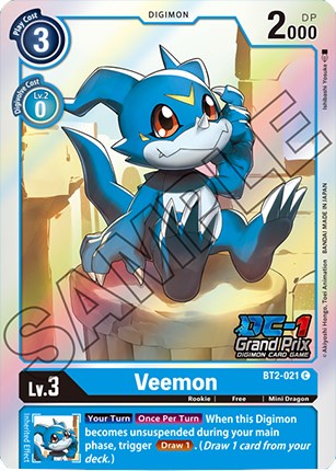 Veemon [BT2-021] (DC-1 Grand Prix) [Release Special Booster Promos] | Cracking-Singles