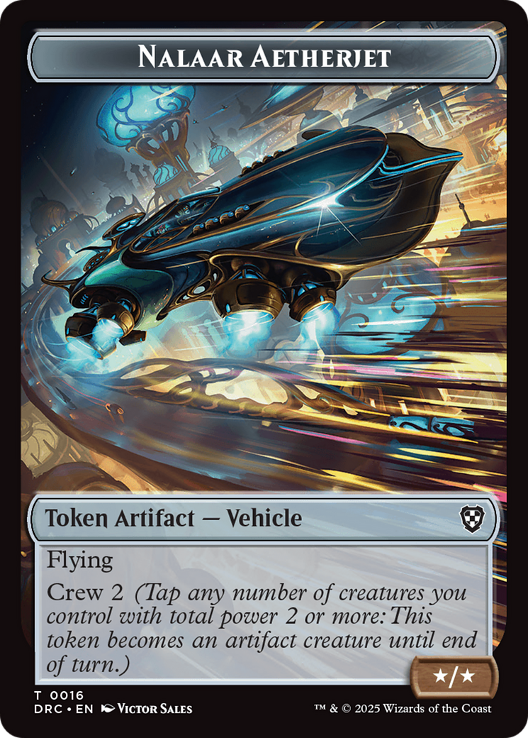 Golem (0013) // Nalaar Aetherjet Double-Sided Token [Aetherdrift Tokens] | Cracking-Singles