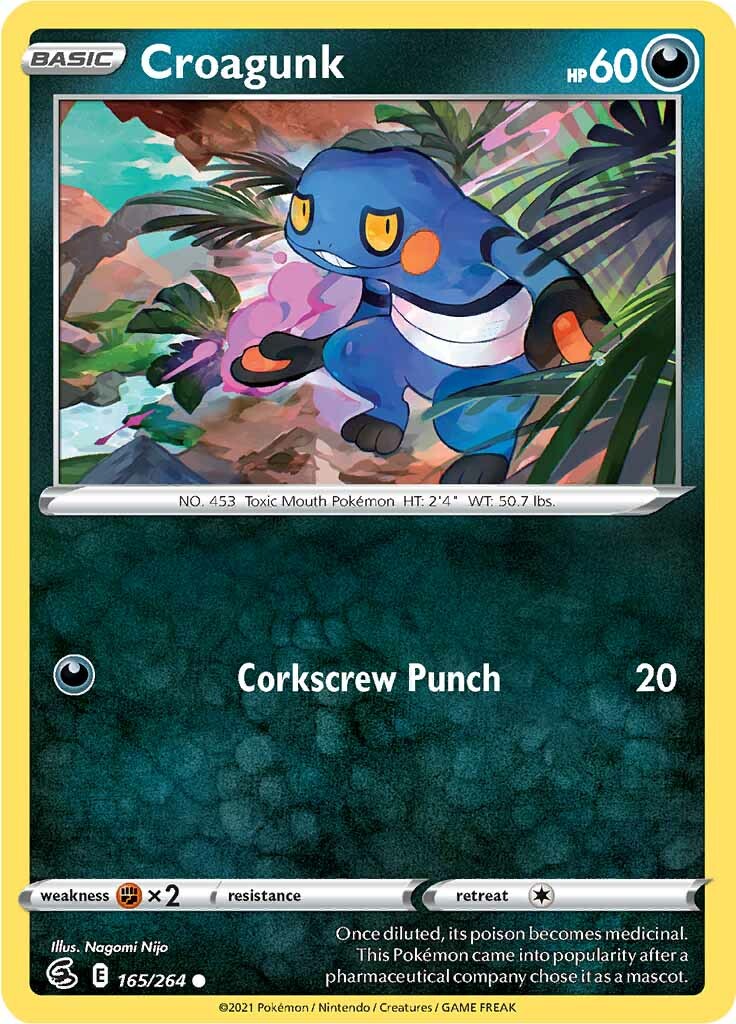 Croagunk (165/264) [Sword & Shield: Fusion Strike] | Cracking-Singles