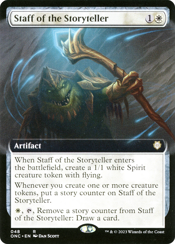 Staff of the Storyteller (Extended Art) [Phyrexia: All Will Be One Commander] | Cracking-Singles