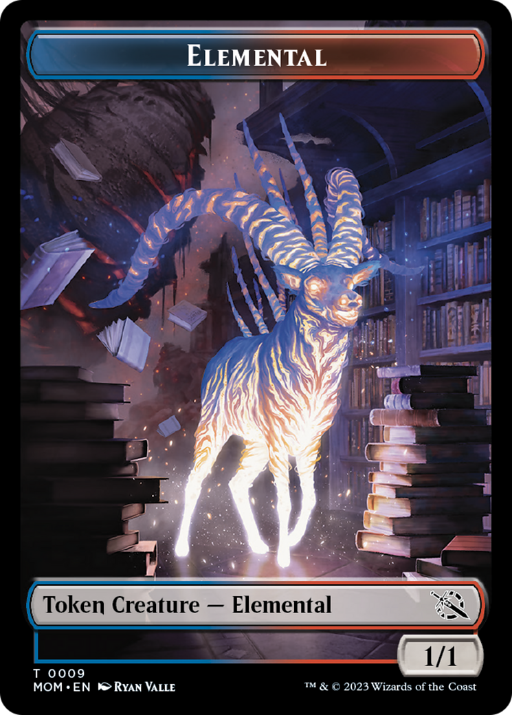 Elemental (9) // Thopter Double-Sided Token [March of the Machine Tokens] | Cracking-Singles